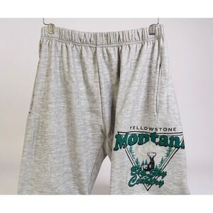 Yellowstone Montana Sweatpants Medium Gray Bootcut Big Sky Country Pants